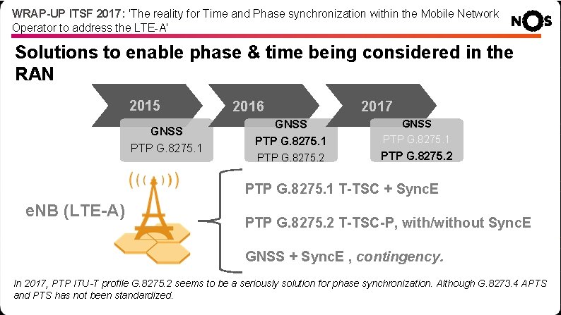 WRAP-UP ITSF 2017: 'The reality for Time and Phase synchronization within the Mobile Network