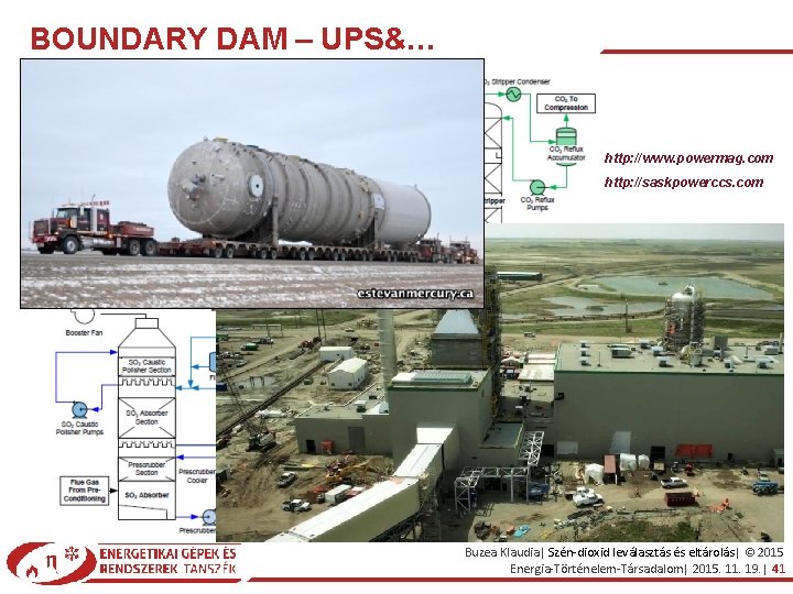 BOUNDARY DAM – UPS&… http: //www. powermag. com http: //saskpowerccs. com Buzea Klaudia| Szén-dioxid