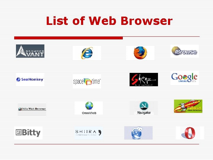 List of Web Browser 