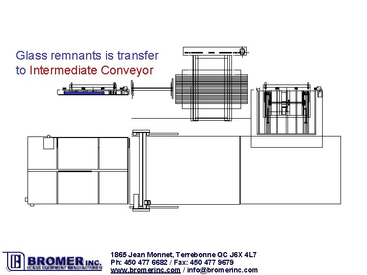 Glass remnants is transfer to Intermediate Conveyor 1865 Jean Monnet, Terrebonne QC J 6