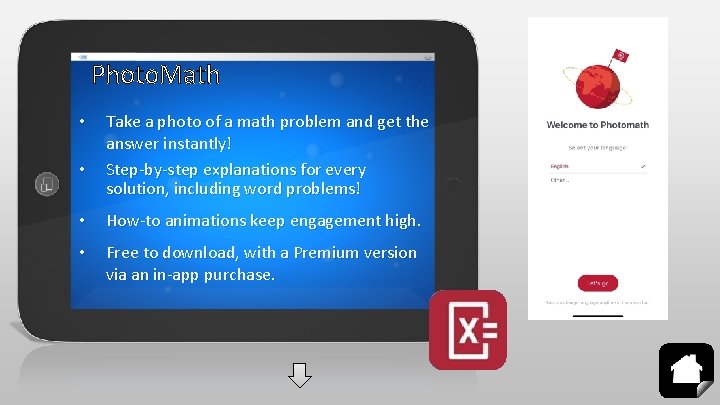 Photo. Math • • Take a photo of a math problem and get the