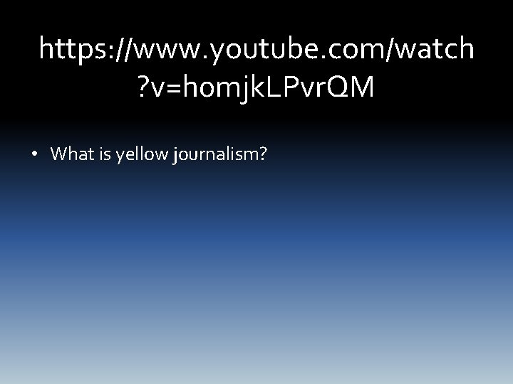 https: //www. youtube. com/watch ? v=h 0 mjk. LPvr. QM • What is yellow