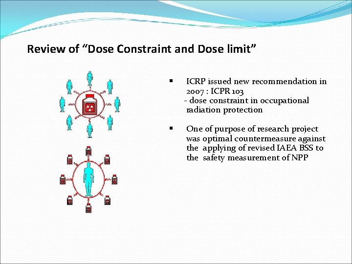Review of “Dose Constraint and Dose limit” § ICRP issued new recommendation in 2007