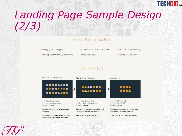 Landing Page Sample Design (2/3) 