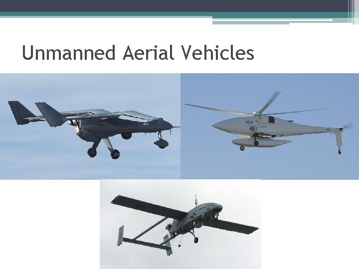 Unmanned Aerial Vehicles 