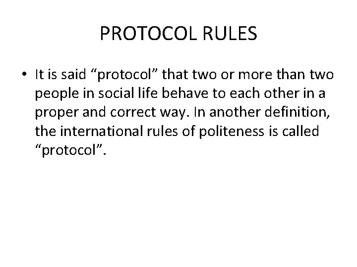 Protocol definition proper Difference Between
