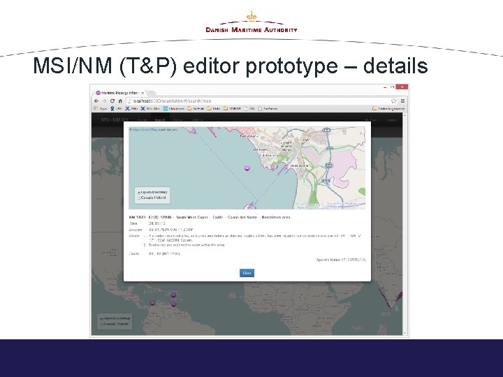 MSI/NM (T&P) editor prototype – details 