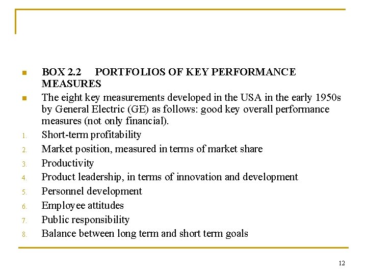 n n 1. 2. 3. 4. 5. 6. 7. 8. BOX 2. 2 PORTFOLIOS n n 1. 2. 3. 4. 5. 6. 7. 8. BOX 2. 2 PORTFOLIOS