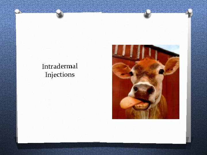 Intradermal Injections 