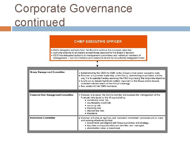 Corporate Governance continued 
