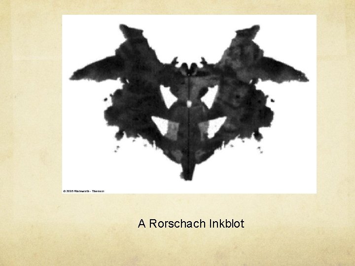 A Rorschach Inkblot 