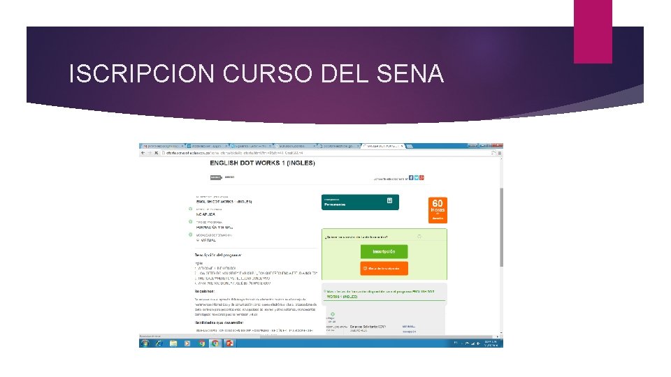 ISCRIPCION CURSO DEL SENA 