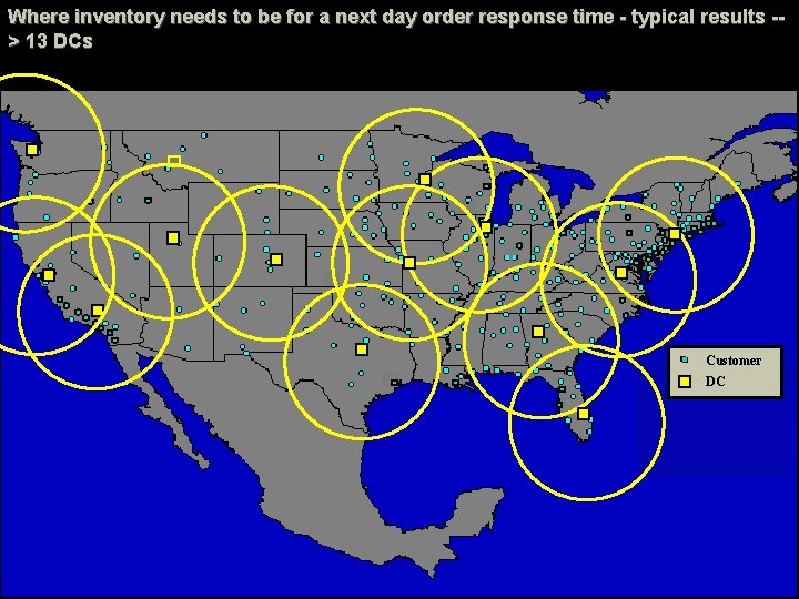 Where inventory needs to be for a next day order response time - typical