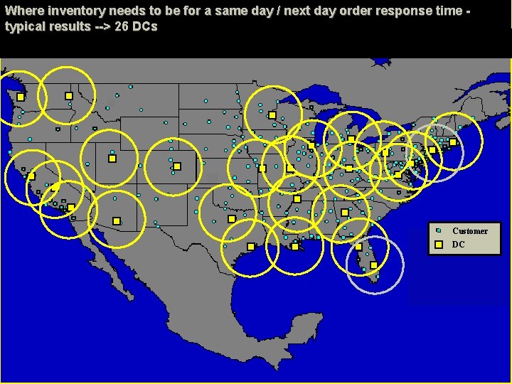 Where inventory needs to be for a same day / next day order response