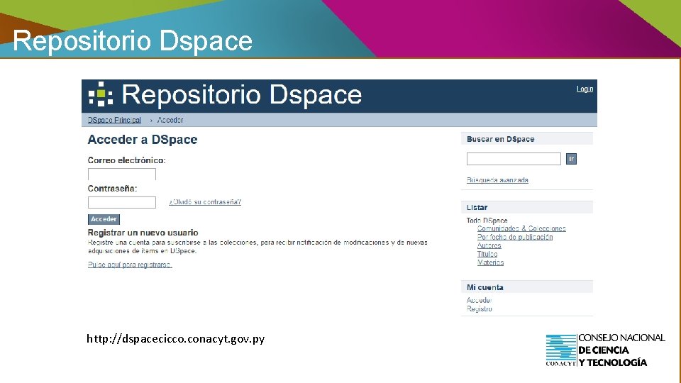 Repositorio Dspace http: //dspacecicco. conacyt. gov. py 
