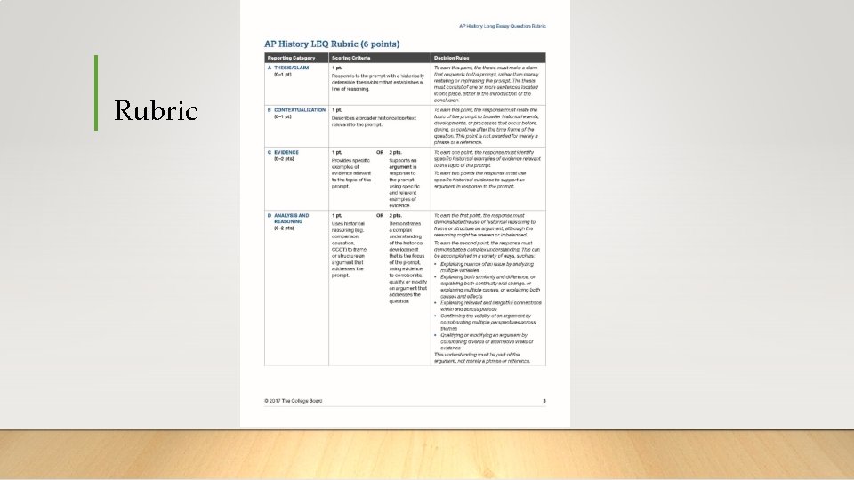 Rubric 