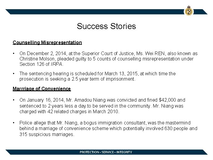 Success Stories Counselling Misrepresentation • On December 2, 2014, at the Superior Court of