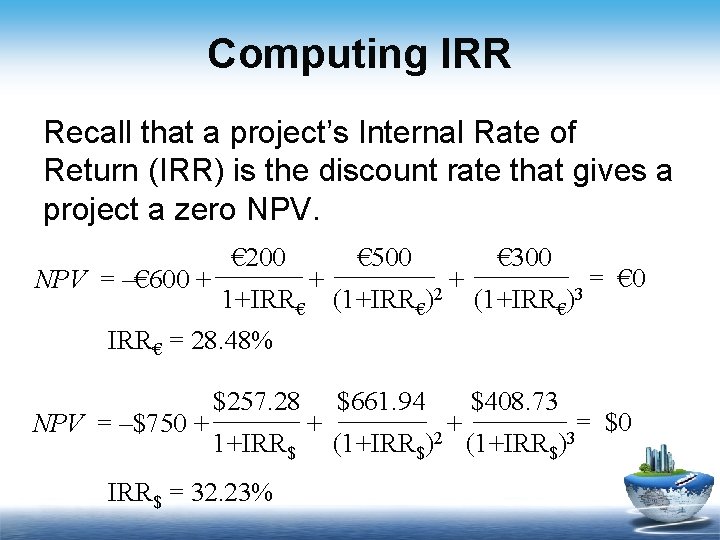 International Capital Budgeting Chapter Fourteen Chapter Outline v