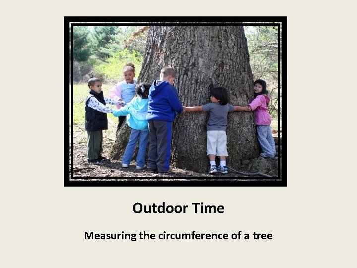 Outdoor Time Measuring the circumference of a tree 