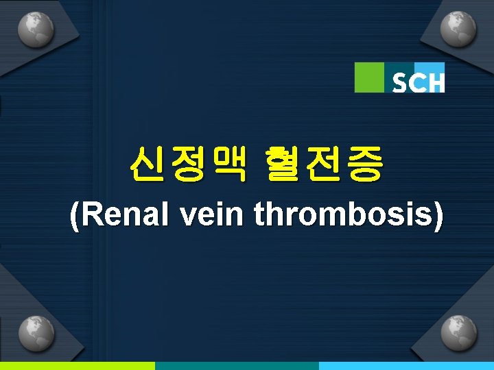 신정맥 혈전증 (Renal vein thrombosis) 