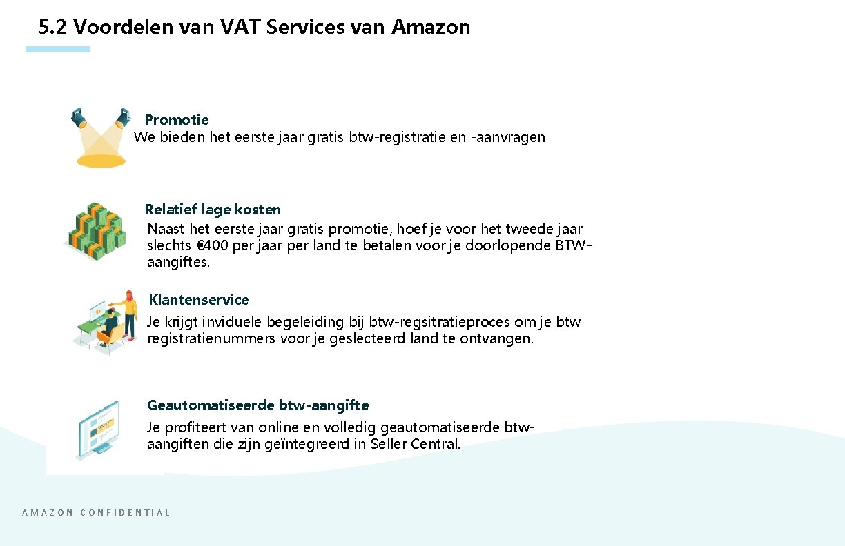 5. 2 Voordelen van VAT Services van Amazon Promotie We bieden het eerste jaar