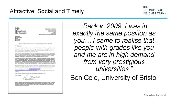 Attractive, Social and Timely “Back in 2009, I was in exactly the same position