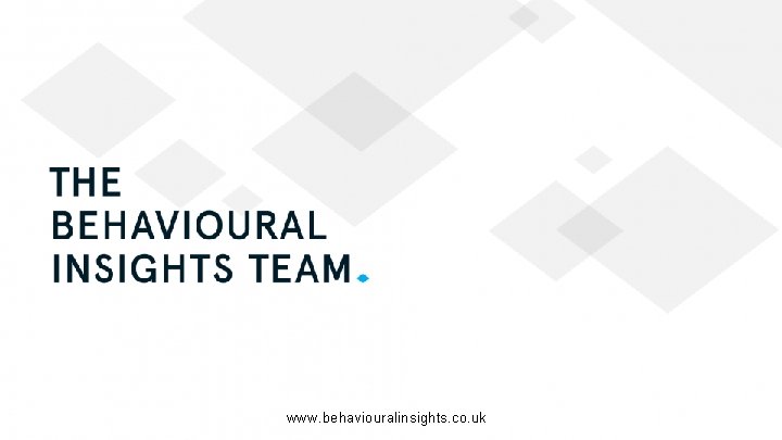 www. behaviouralinsights. co. uk © Behavioural Insights ltd 