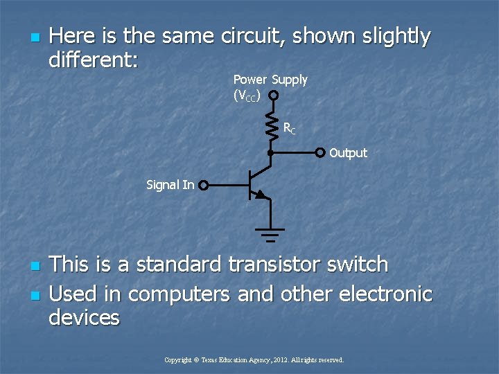 n Here is the same circuit, shown slightly different: Power Supply (VCC) RC Output