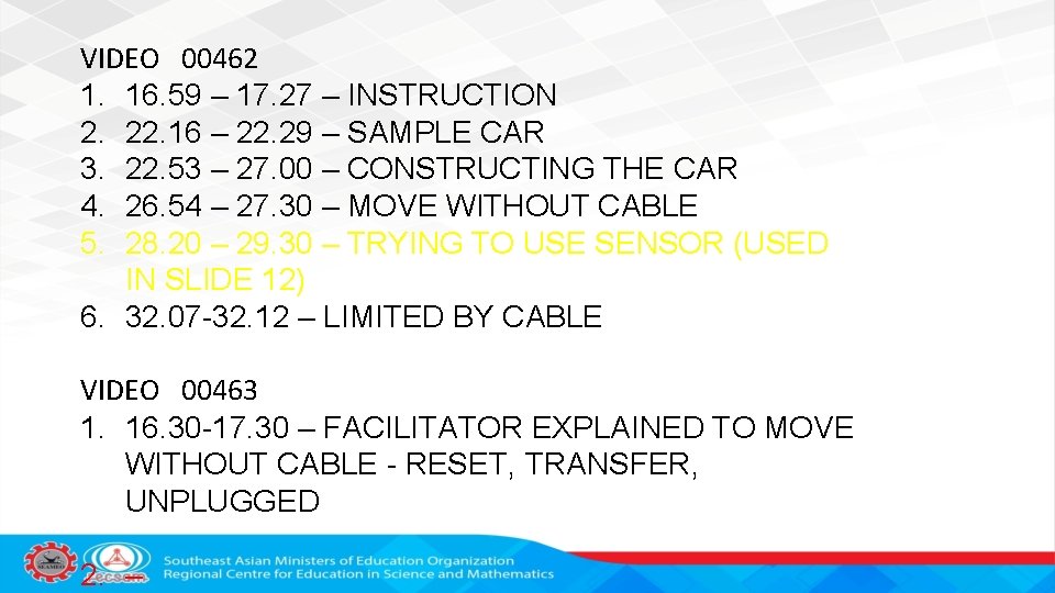 VIDEO 00462 1. 16. 59 – 17. 27 – INSTRUCTION 2. 22. 16 –