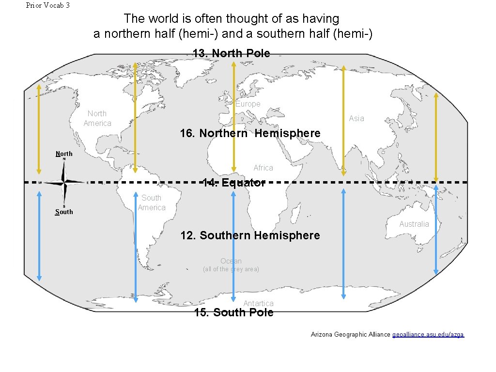 Prior Vocab 3 The world is often thought of as having a northern half