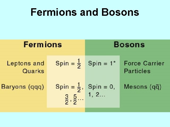 Fermions and Bosons 