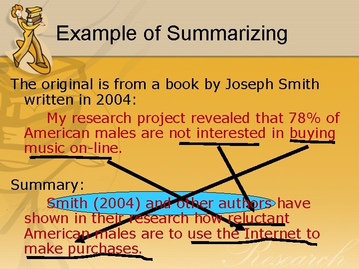 Example of Summarizing The original is from a book by Joseph Smith written in