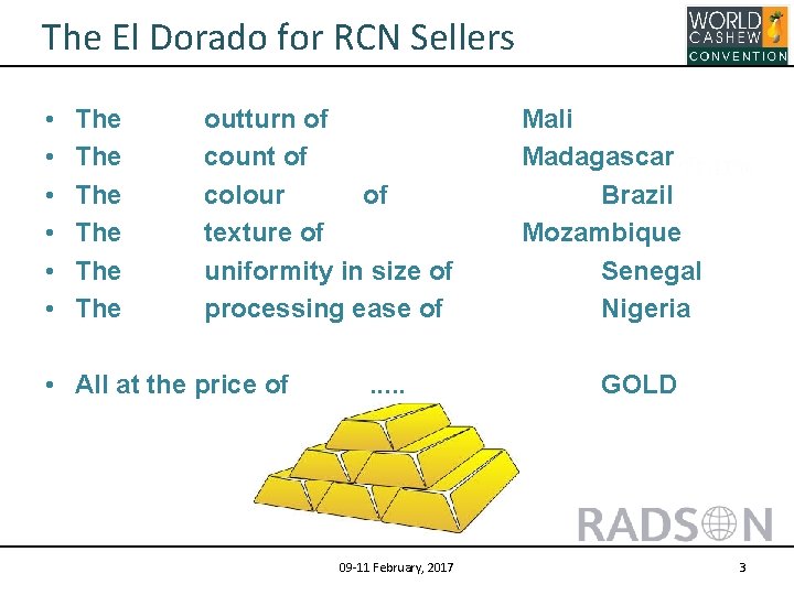 The El Dorado for RCN Sellers • • • The The The outturn of