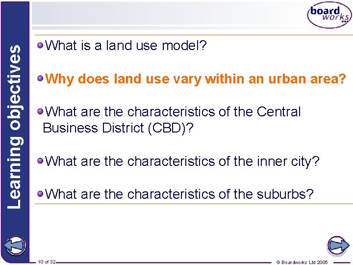 Learning objectives What is a land use model? Why does land use vary within