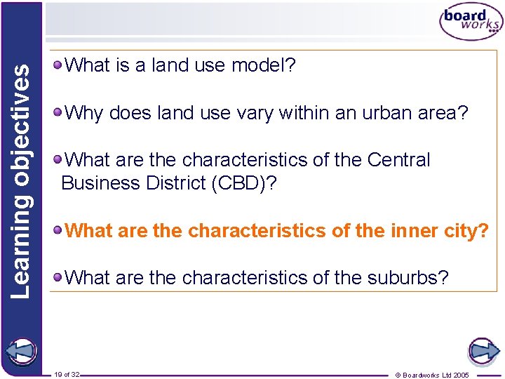 Learning objectives What is a land use model? Why does land use vary within
