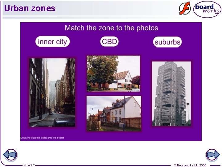 Urban zones 28 of 32 © Boardworks Ltd 2005 