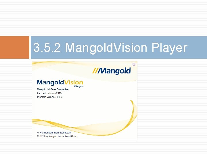 3. 5. 2 Mangold. Vision Player 