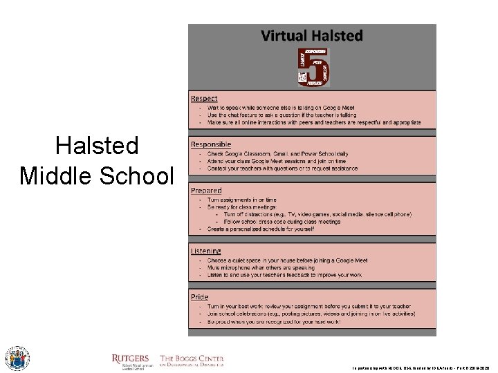 Halsted Middle School In partnership with NJDOE OSE funded by IDEA funds - Part