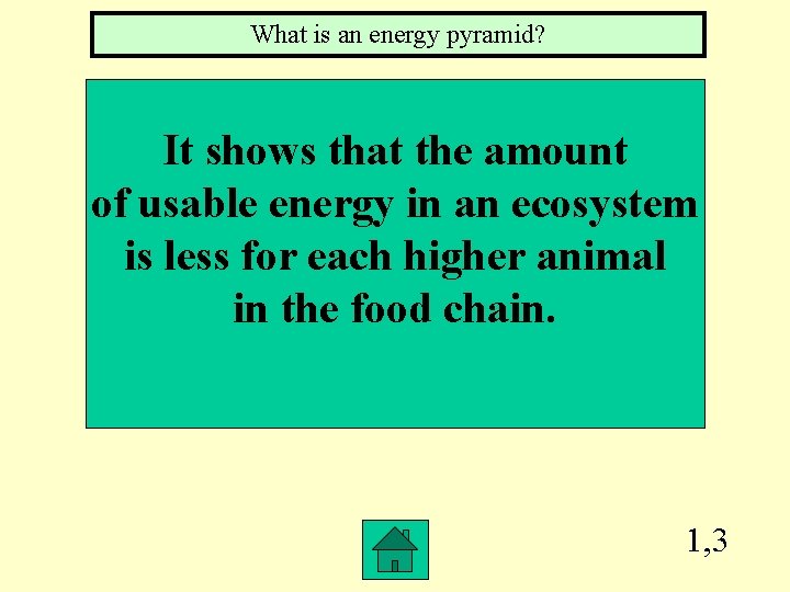 What is an energy pyramid? It shows that the amount of usable energy in