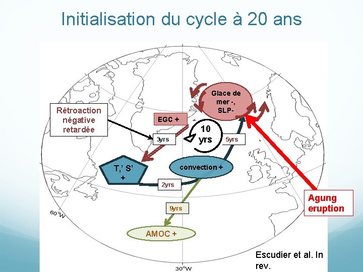 Initialisation du cycle à 20 ans Glace de mer -, SLP- Rétroaction négative retardée