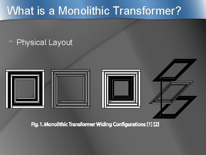 What is a Monolithic Transformer? } Physical Layout 