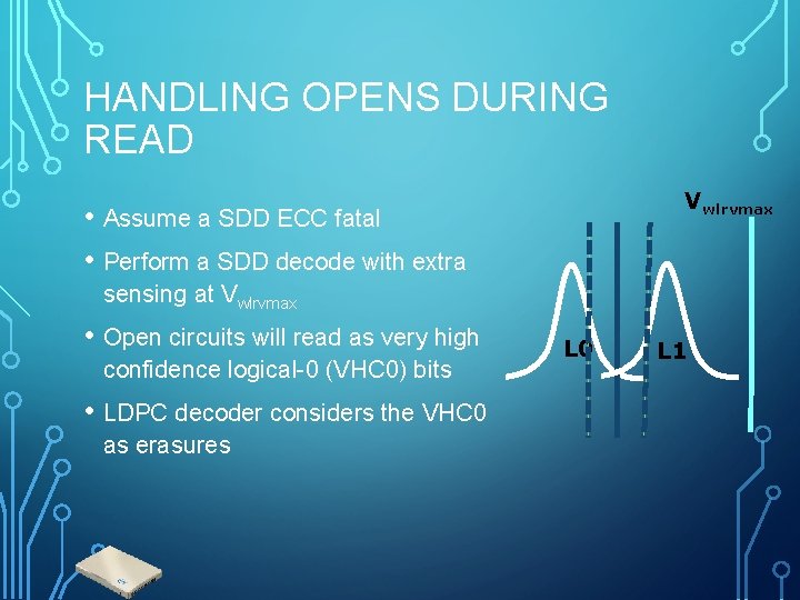 HANDLING OPENS DURING READ Vwlrvmax • Assume a SDD ECC fatal • Perform a