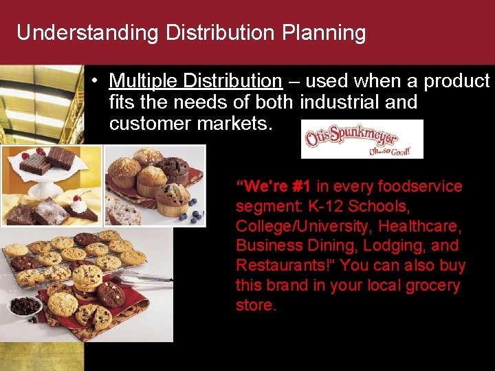 Understanding Distribution Planning • Multiple Distribution – used when a product fits the needs