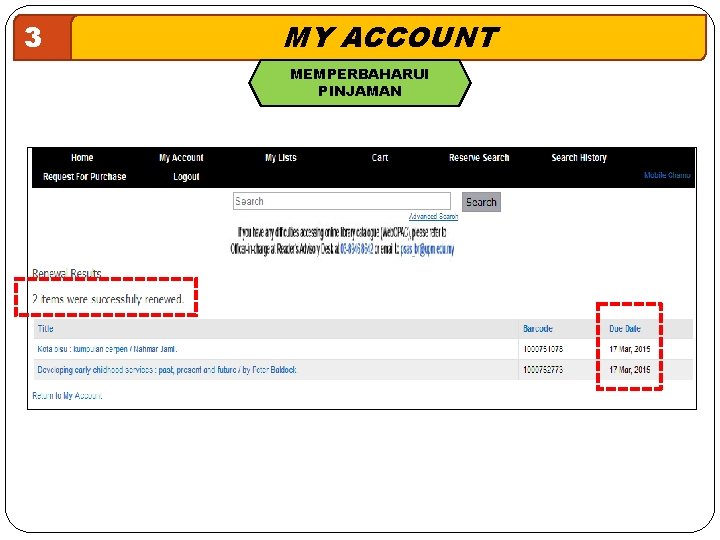 3 MY ACCOUNT MEMPERBAHARUI PINJAMAN 