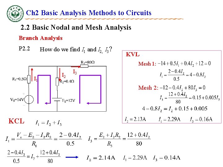 Ch 2 Basic Analysis Methods to Circuits 2. 2 Basic Nodal and Mesh Analysis Ch 2 Basic Analysis Methods to Circuits 2. 2 Basic Nodal and Mesh Analysis