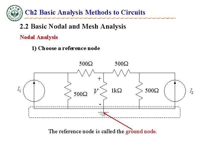 Ch 2 Basic Analysis Methods to Circuits 2. 2 Basic Nodal and Mesh Analysis Ch 2 Basic Analysis Methods to Circuits 2. 2 Basic Nodal and Mesh Analysis