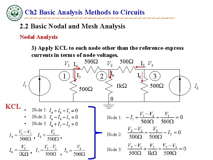 Ch 2 Basic Analysis Methods to Circuits 2. 2 Basic Nodal and Mesh Analysis Ch 2 Basic Analysis Methods to Circuits 2. 2 Basic Nodal and Mesh Analysis