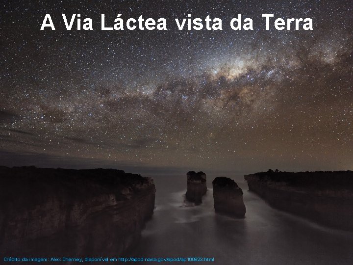 A Via Láctea vista da Terra Crédito da imagem: Alex Cherney, disponível em http: