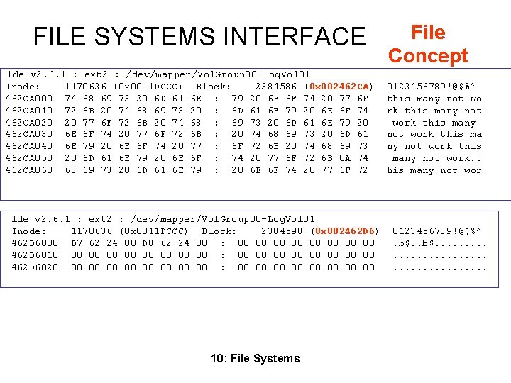 FILE SYSTEMS INTERFACE lde v 2. 6. 1 : ext 2 : /dev/mapper/Vol. Group