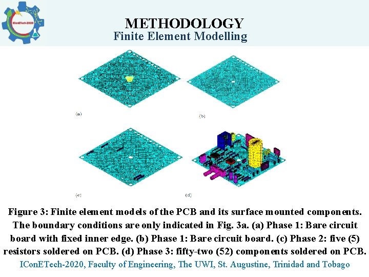 METHODOLOGY Finite Element Modelling Figure 3: Finite element models of the PCB and its